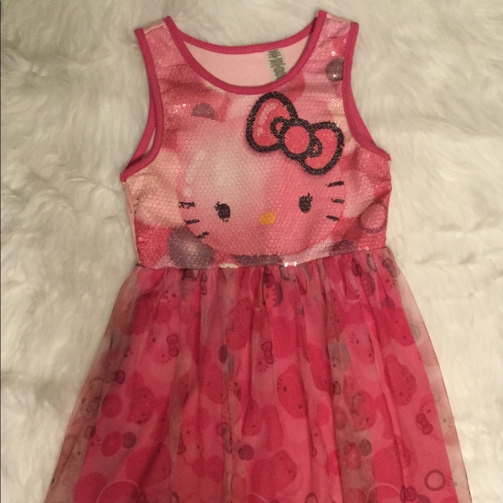 💗 Beautiful Pink Hello Kitty Dress Sz (7/8) 💗